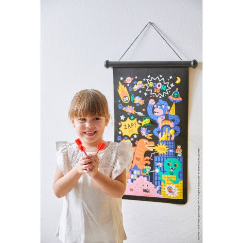 HTOOQ Jeu de fléchettes magnétique pour enfants, jeu de fléchettes de  sécurité pour enfants avec 6 fléchettes magnétiques, cadeaux pour 4HTOOQ  garçon de 12 ans - - 