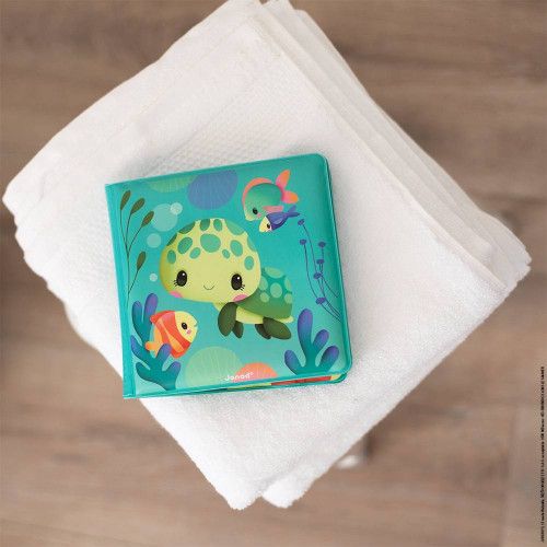 Livre de bain magique pour bébé, livre pour le bain tortues et animaux, jouet de bain pour enfant à partir de 10 mois JANOD