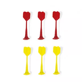 Jeu de 6 fléchettes (rouge et jaune) pour Jeu de Fléchettes Magnétiques