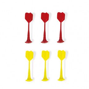 Set de 6 dardos (rojo y amarillo) para Diana Magnética