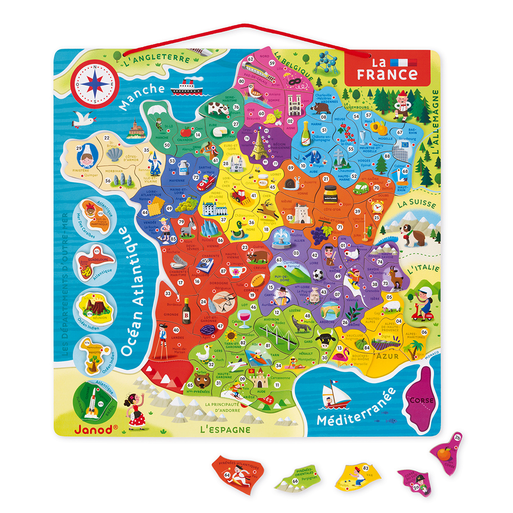 Puzzle éducatif magnétique en bois - MECAPUZZLE