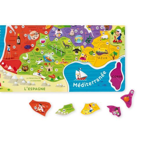 Puzzle de la France, Géographie 3-6 et 6-12 ans