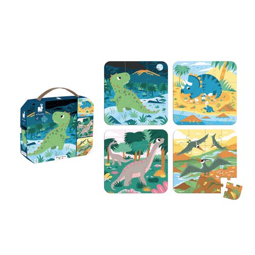 Mallette De 4 Petits Puzzles Dinosaure (6 À 16 Pièces) - N/A - Kiabi -  22.52€