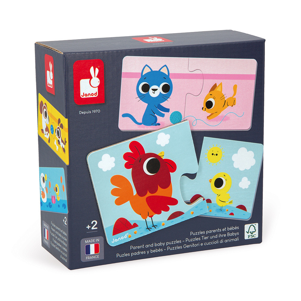 Janod - J02646 Children's Jigsaw Puzzle 24 Pieces, Tales - Educational Game Motor Skills and Concentration - Case with Handle - Made in France - FSC Certified - Ages 3 and Upwards