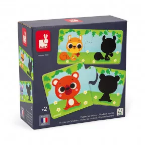 Janod - Puzzle tattile Bambini 20 Pezzi “Gli animali della foresta” - 7  Pezzi in Tessuto - Gioco Educativo e Sensoriale - Tattile, Sviluppo  Motricità