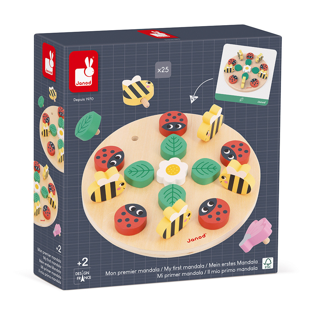 Janod Gioco Costruzioni Orso Meccanico 2 In 1 – Auto Fai-da-te Con Utensili – 25 Pezzi, Da 2 A 5 Anni - copertina