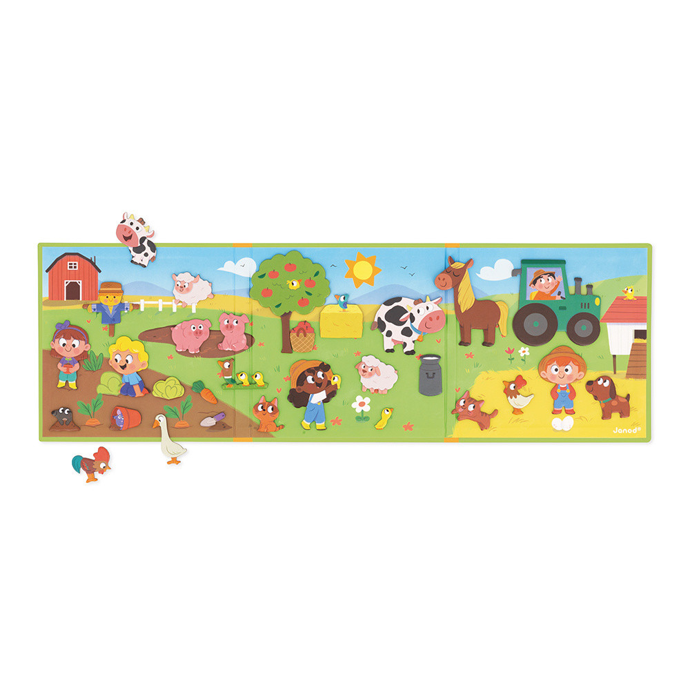 Magnéti'stories the Farm : Educational magnetic games Janod - J05451