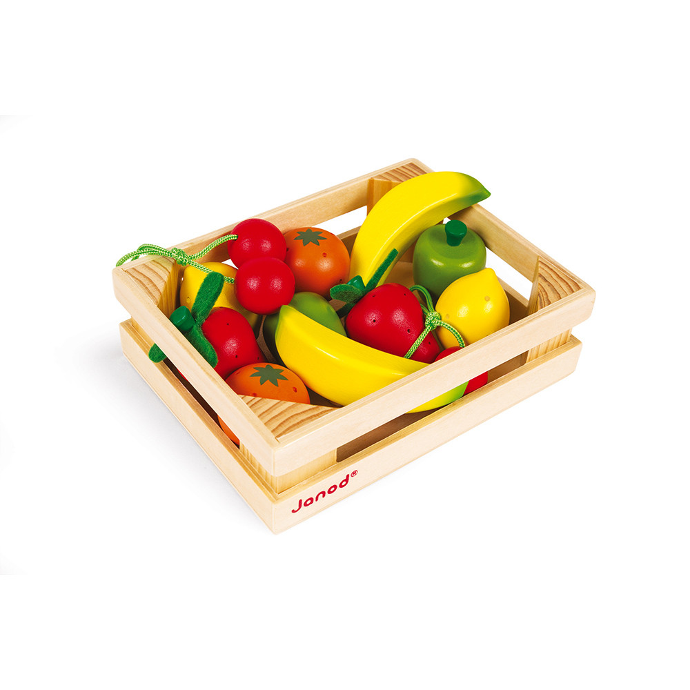 Las Pegatinas De La Fruta Son Comestibles Caja de 12 Frutas (madera) : Cocinas & Accesorios Janod - J05610 - Cocinas  & Accesorios - Janod