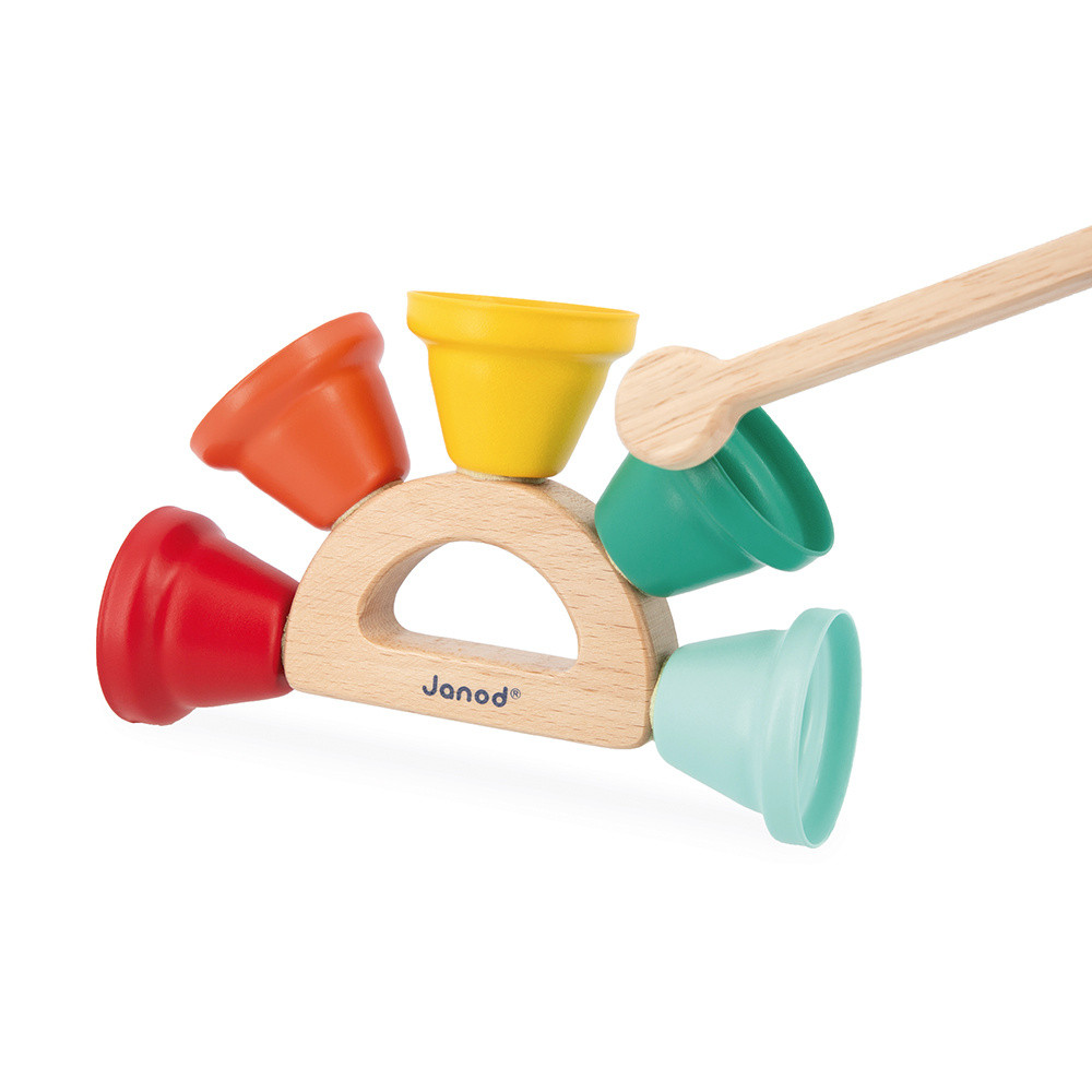 Clochettes à Main Colorées 8 Notes - Instrument Musique Enfant Do Ré Mi Fa Sol La Si Do
