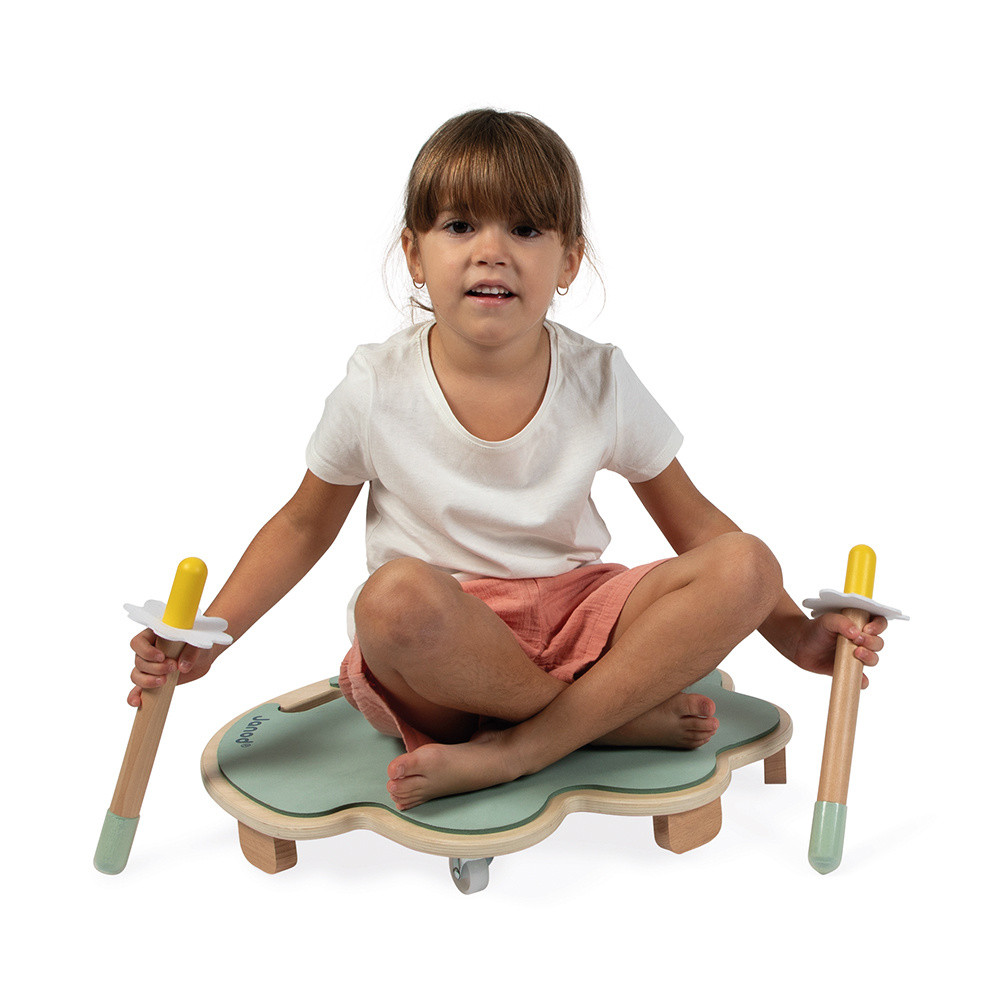 Feuille Roulante Sweet Cocoon - Planche à Roulettes en Bois FSC - Jeu d'Adresse pour Enfant dès 4 ans - Jeux - Jouets