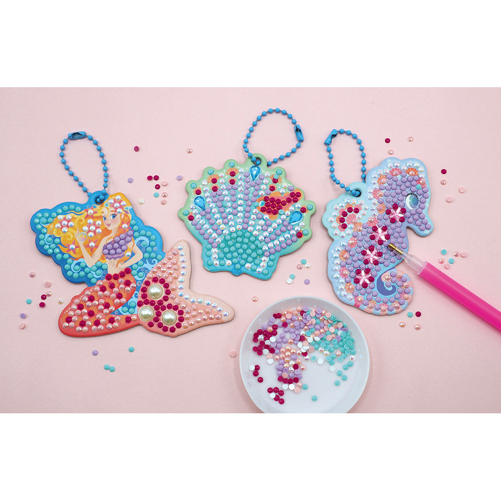 Ochen Key Rings Magic Ocean - 3 Diamond Key Rings : Glitter, Golden foil-stamping ...