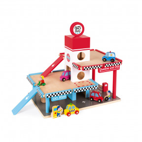 Toys Wooden Garages And Cars Janod