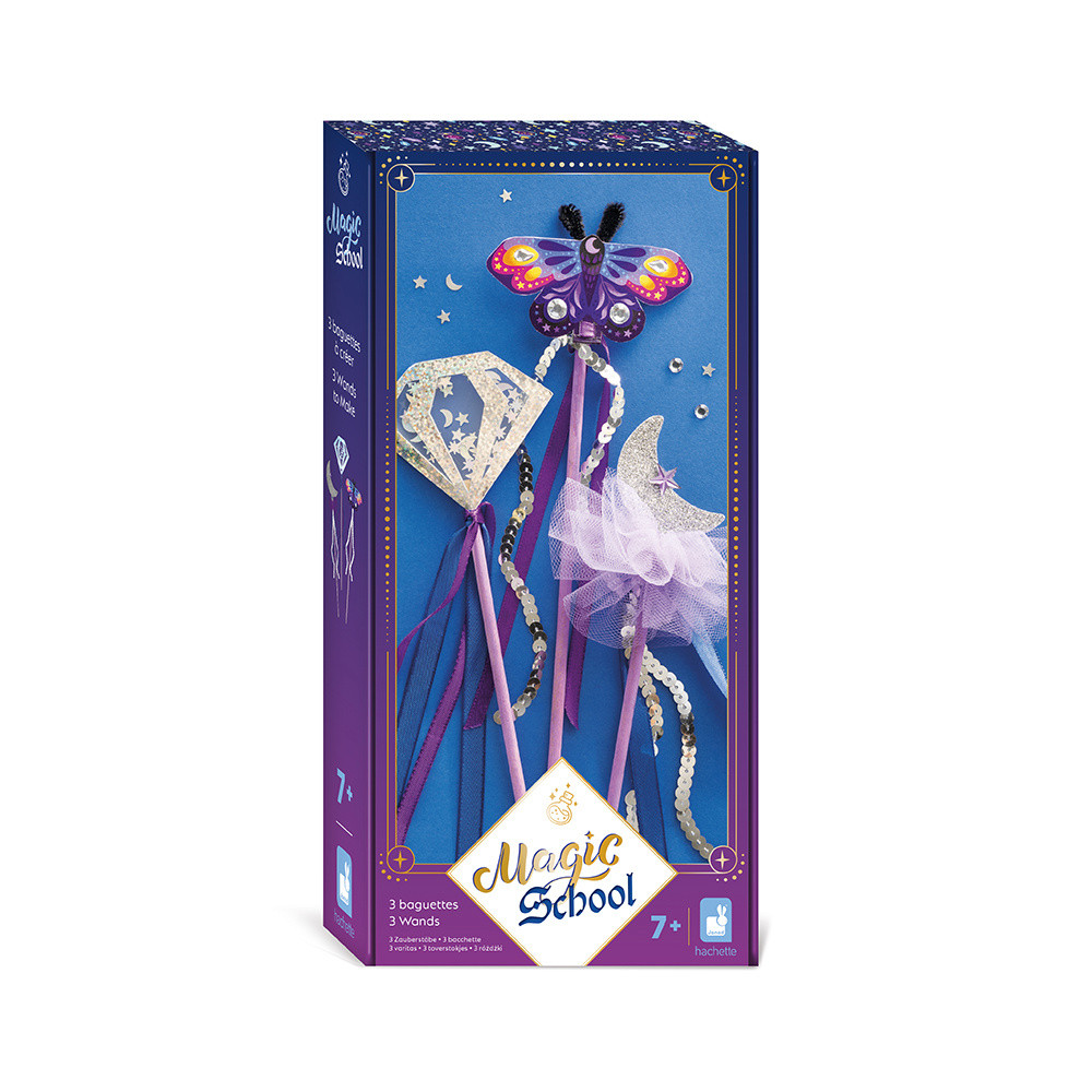 Kit Créatif 3 Baguettes Magiques Janod - Activité Manuelle Enfant 7 Ans+ | Univers Magic School
