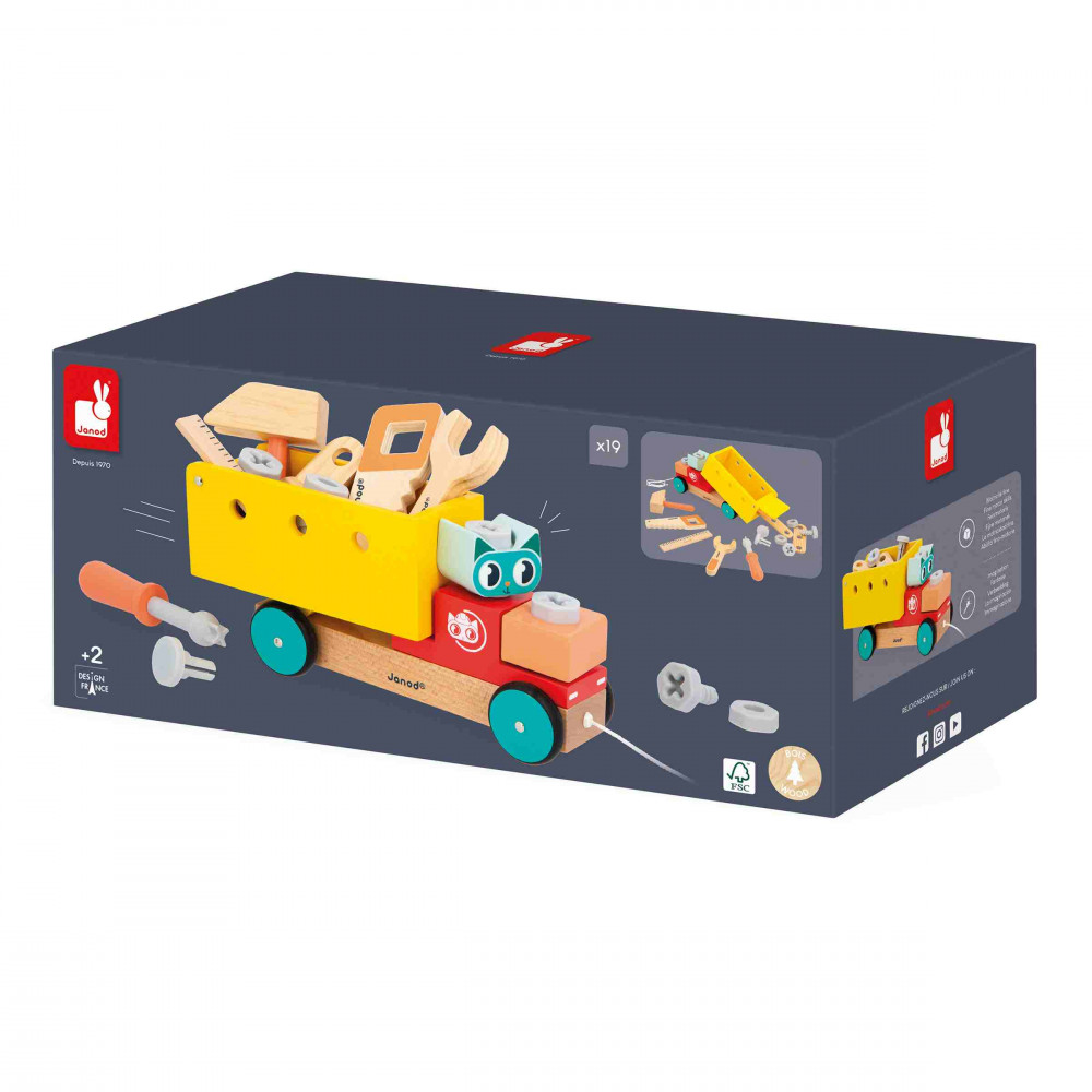 Janod - Brico'Kids - Wooden DIY Fire Truck