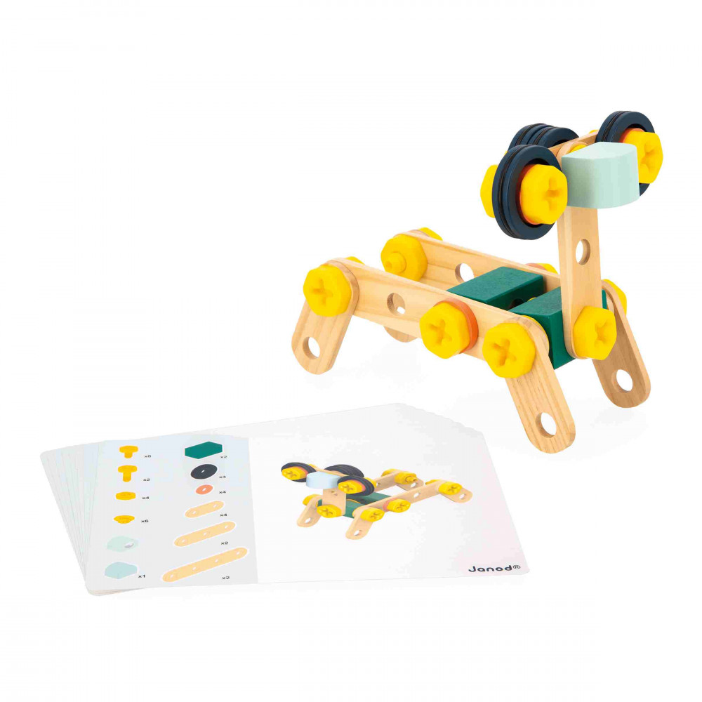 Valigetta Attrezzi In Legno Janod Brico’Kids 9 Pezzi, Per Bambini Da 3 A 8 Anni, Martello, Cacciavite, Seghetto E Altri Utensili Realistici
