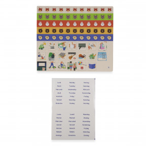 Set de 75 magnets et planche d'étiquettes pour Tableau d'Organisation
