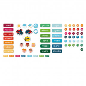 Lot de 71 magnets pour Calendrier Magnétique - Italien