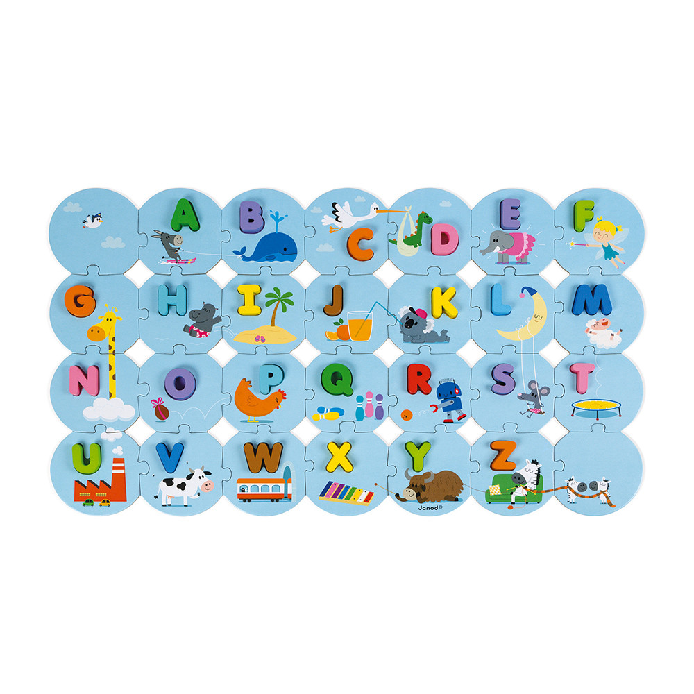 Puzzle Buchstaben Lernen Französisch Nur auf Französisch Edukative Spiele Figuren