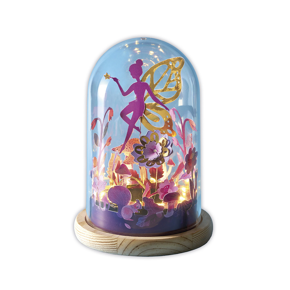 Janod Cloche Lumineuse Papillons à Créer - Kit Loisir Créatif Enfant 8 Ans - Décoration Chambre Veilleuse