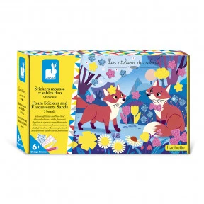 Kit Créatif - Stickers Mousse Sables Fluo Amis de la Forêt