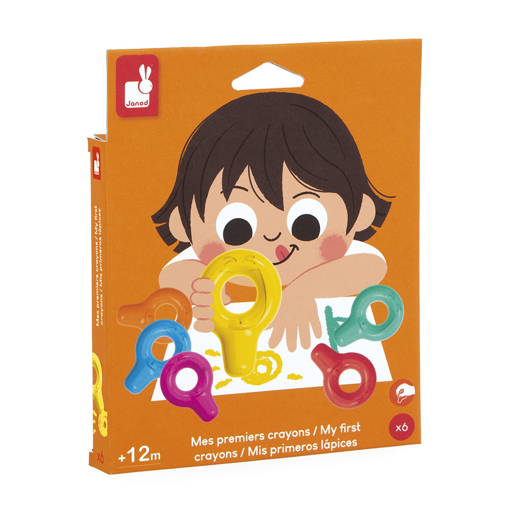 Mes Premiers Crayons x6 : Peinture par numéro & coloriage Janod - J07400