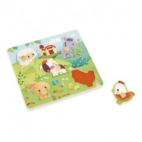Puzzle tactile Ferme 5 pièces