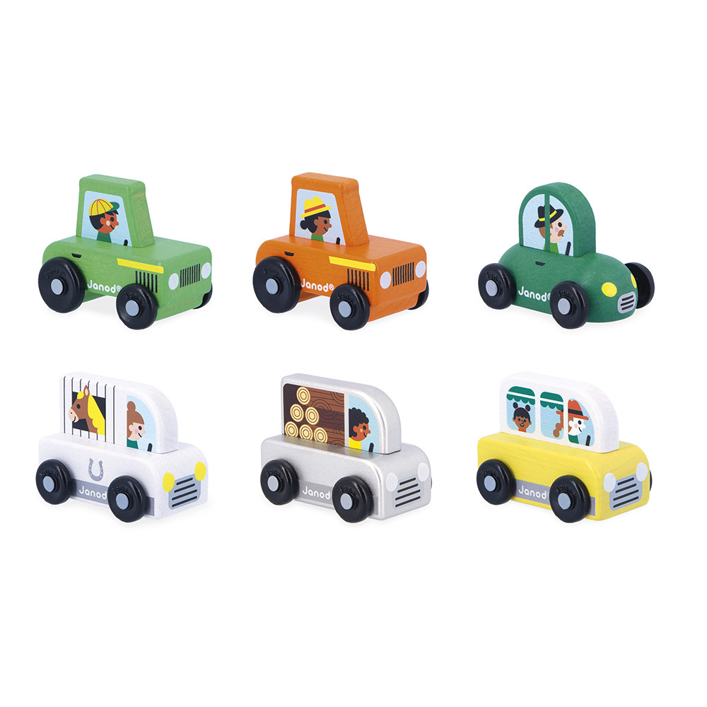 Grand Pick-up En Bois Avec Remorque Et Cheval - Jouet D'Occasion