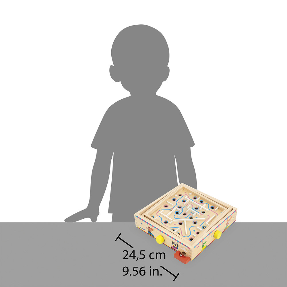 Labyrinthe à bille pour enfant 5 ans - Jeu d'adresse en bois JANOD