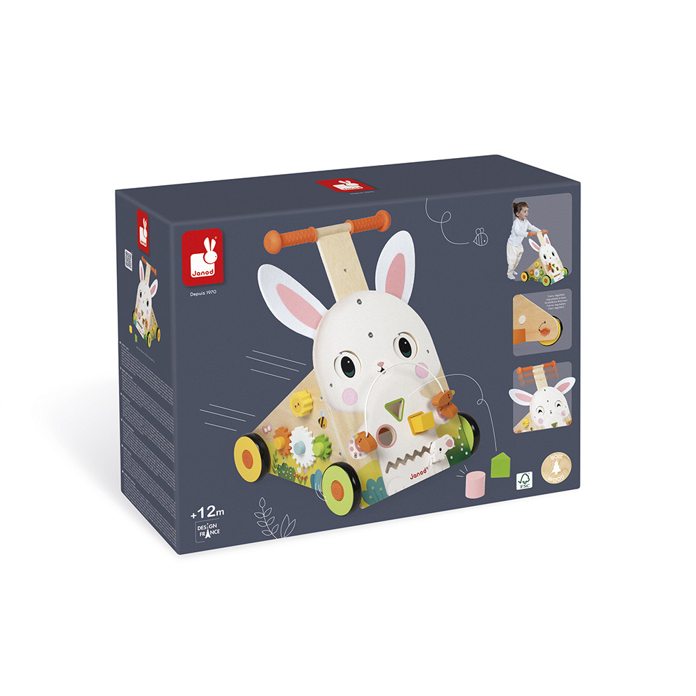 Wooden Rabbit Multi-Activity Cart : Rockers, Ride-ons & Walkers Janod ...