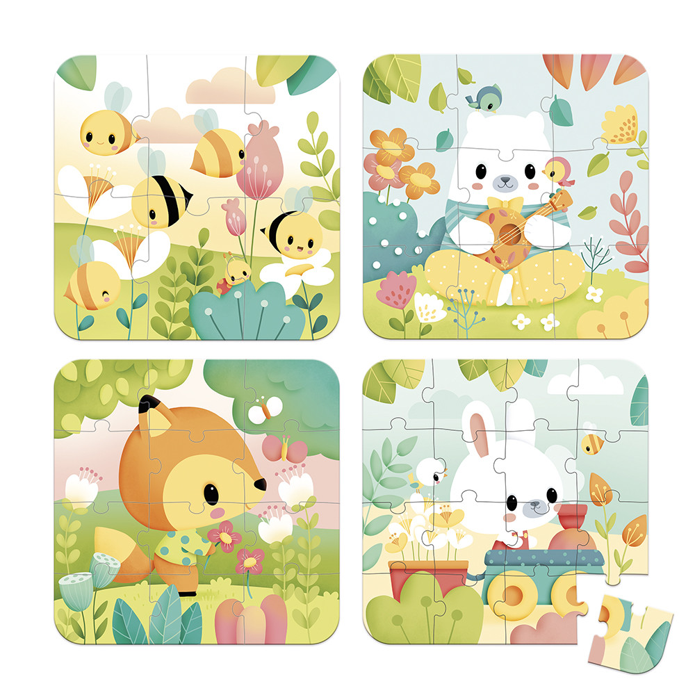 Puzzles Evolutivos Puros - 4 puzzles : Puzles de 20 a 49 piezas Janod ...