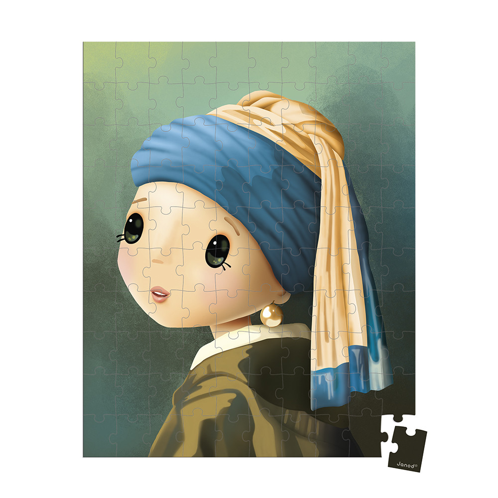 Janod Pièces Inspiré de Rousseau-Puzzle 100 Pièces Enfant-Jeu éducatif - Développer la patience et la dextérité - Certifié FSC-Depuis 6 ans, J02550, Multicolore