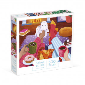 Puzzle Soirée au coin du Feu 500 pièces