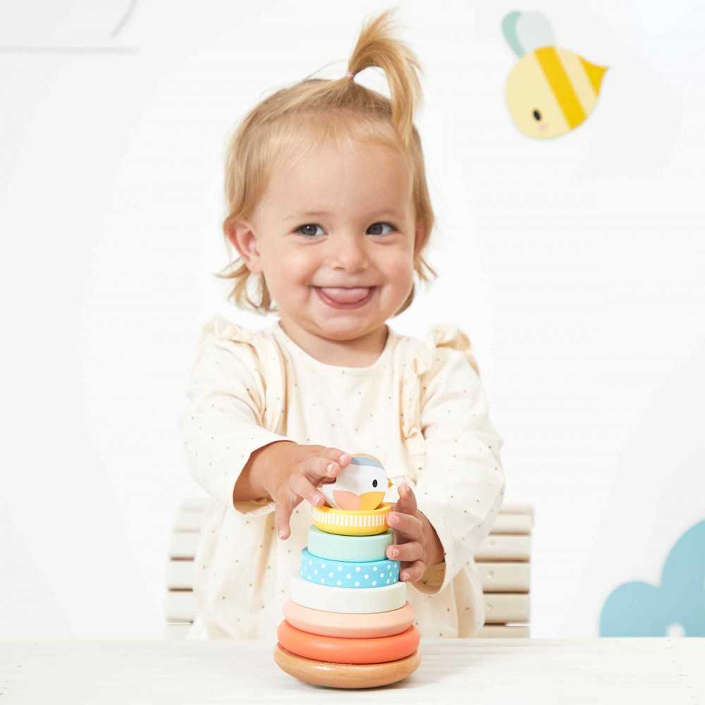 Mushie | Giocattolo Impilabile Per Bambini | Accessori Sicuri E Di Alta Qualità | Senza BPA Giocattolo Educativo Per Bambini Da 0 A 3 Anni
