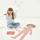 Puzzle éducatif géant en carton Le Corps Humain, squelette, muscles, organes, science, pour enfant dès 5 ans JANOD