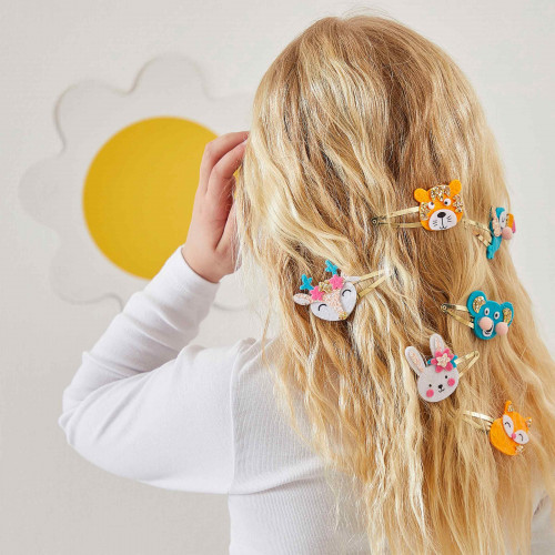 Loisir créatif pour enfant dès 6 ans, 6 barrettes animaux à créer, kit créatif Les Ateliers Bijoux Hachette x JANOD