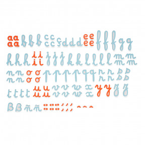 Satz magnetischer Buchstaben für Essentiel – 4-in-1-Cursive-Letter-Case