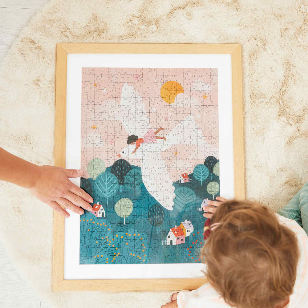 Puzzle 500 Pièces - La Nuit Bleue - Adapté Adulte Adolescent Enfant - Fabrication Européenne Et