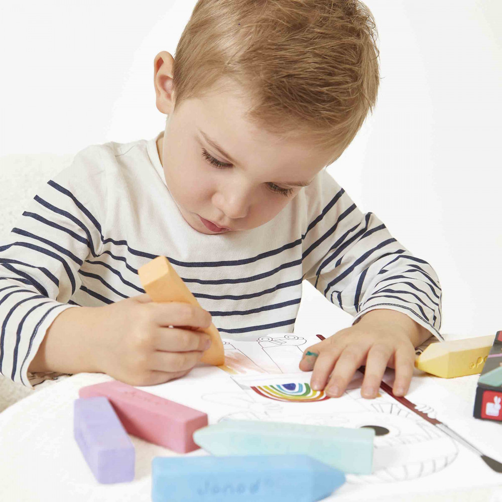 Sidewalk Chalk x6 : Painting by numbers & Colouring Janod - J07417