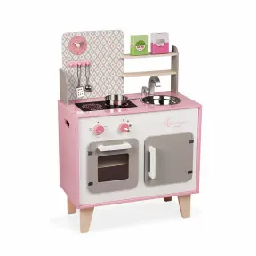 Spielwerk Cuisine pour Enfants Bois dinette cuisinière réglable Hauteur 35  Accessoires Jeu éducatif Jouet d'Imitation