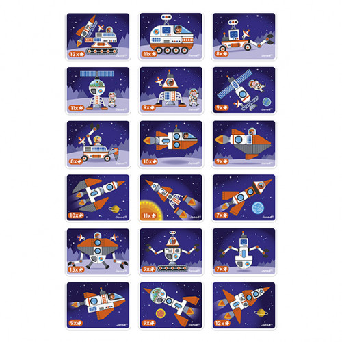 Magnéti'book Cosmos, 52 magnets, magnétique, aimants, espace, planètes, éveil pour enfant dès 3 ans JANOD