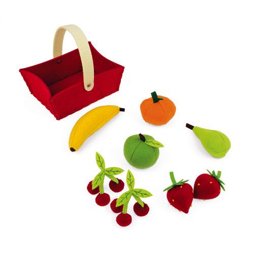 Fabric Basket With 8 Fruits