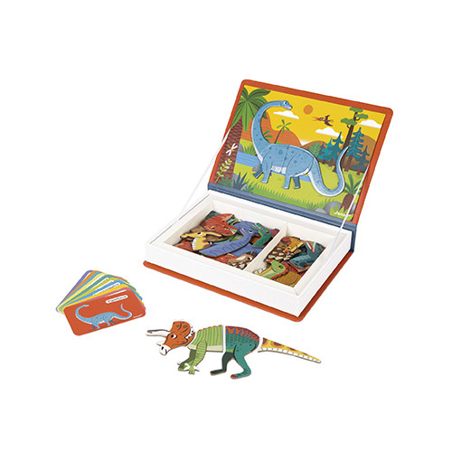 Magnéti'book Dinosaures, 40 magnets, magnétique, aimants, éducatif pour enfant à partir de 3 ans JANOD
