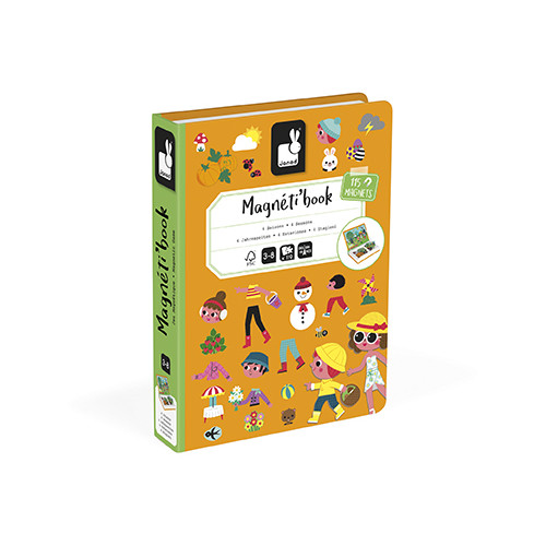 Magnéti'book 4 saisons, 115 magnets, magnétique, éducatif, motricité, pour enfant à partir de 3 and JANOD