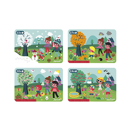 Magnéti'book 4 saisons, 115 magnets, magnétique, éducatif, motricité, pour enfant à partir de 3 and JANOD