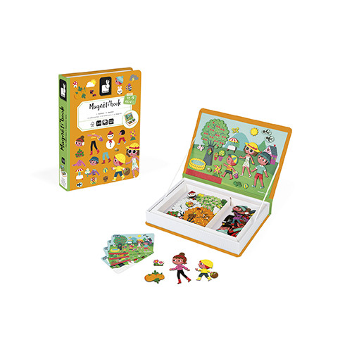 Magnéti'book 4 saisons, 115 magnets, magnétique, éducatif, motricité, pour enfant à partir de 3 and JANOD