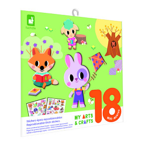 Caja creativa de pegatinas gruesas reposicionables - 2 años