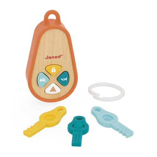 Porte clés sonore pour enfant dès 18 mois, coloré, jouet musical JANOD