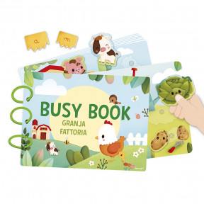 Busy-book Ferme en carton (Espagnol/Italien)