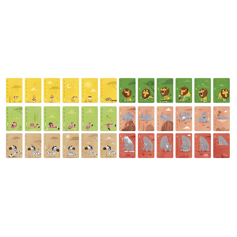 Jeu de bataille Animaux de la savane : Jeux de rapidité & de stratégie ...
