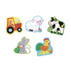 5 progressive Bauernhof-Puzzles
